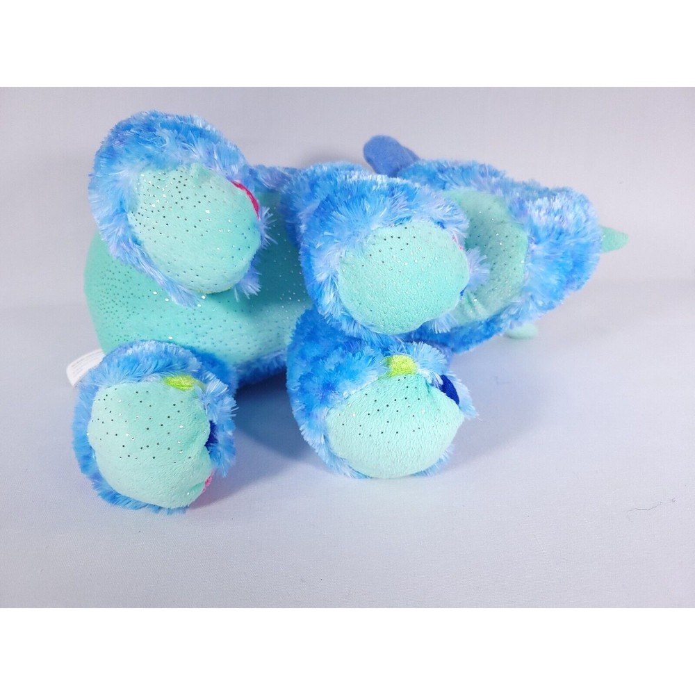 Wild Republic Triceratops‎ Dinosaur Plush Blue Sparkle 12" Toy Stuffed EUC - Picture 5 of 7